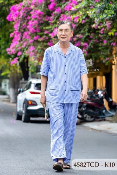 Đồ bộ Kate ông mặc nhà Thành Duyên quần dài, tay dài, thoáng mát, không rút -4582TCD