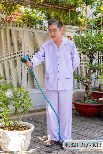 Đồ bộ Kate ông mặc nhà Thành Duyên quần dài, tay dài, thoáng mát, không rút -4582TDD