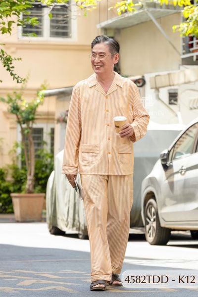 Đồ bộ Kate ông mặc nhà Thành Duyên quần dài, tay dài, thoáng mát, không rút -4582TDD