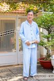 Đồ bộ Kate ông mặc nhà Thành Duyên quần dài, tay dài, thoáng mát, không rút -4582TDD