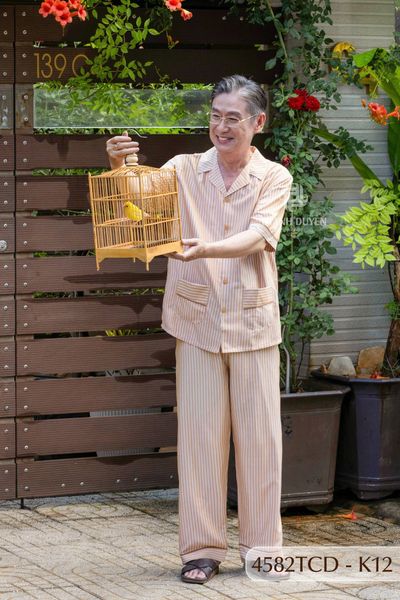 Đồ bộ Kate ông mặc nhà Thành Duyên quần dài, tay dài, thoáng mát, không rút -4582TCD