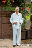 Đồ bộ Kate ông mặc nhà Thành Duyên quần dài, tay dài, thoáng mát, không rút -4582TDD