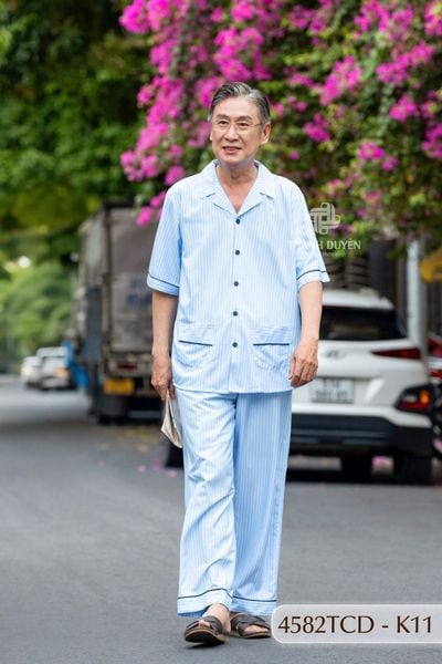 Đồ bộ Kate ông mặc nhà Thành Duyên quần dài, tay dài, thoáng mát, không rút -4582TCD