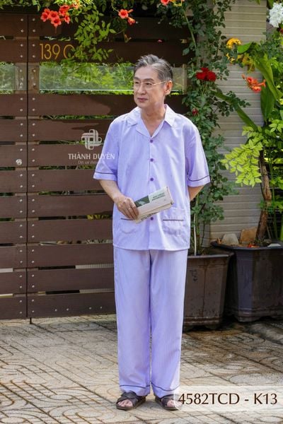 Đồ bộ Kate ông mặc nhà Thành Duyên quần dài, tay dài, thoáng mát, không rút -4582TCD