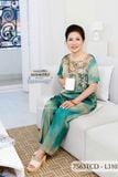 7563TCD- Đồ bộ Lụa nữ trung niên mặc nhà Thành Duyên tay con, quần dài
