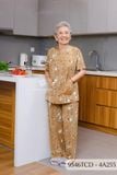 9546TCD(4A) Đồ bộ bông cho bà mặc nhà Thành Duyên chất liệu Thun cao cấp, cổ tròn, tay ngắn, quần dài (03-2024)