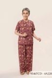 9546TCD(4A) Đồ bộ bông cho bà mặc nhà Thành Duyên chất liệu Thun cao cấp, cổ tròn, tay ngắn, quần dài (03-2024)