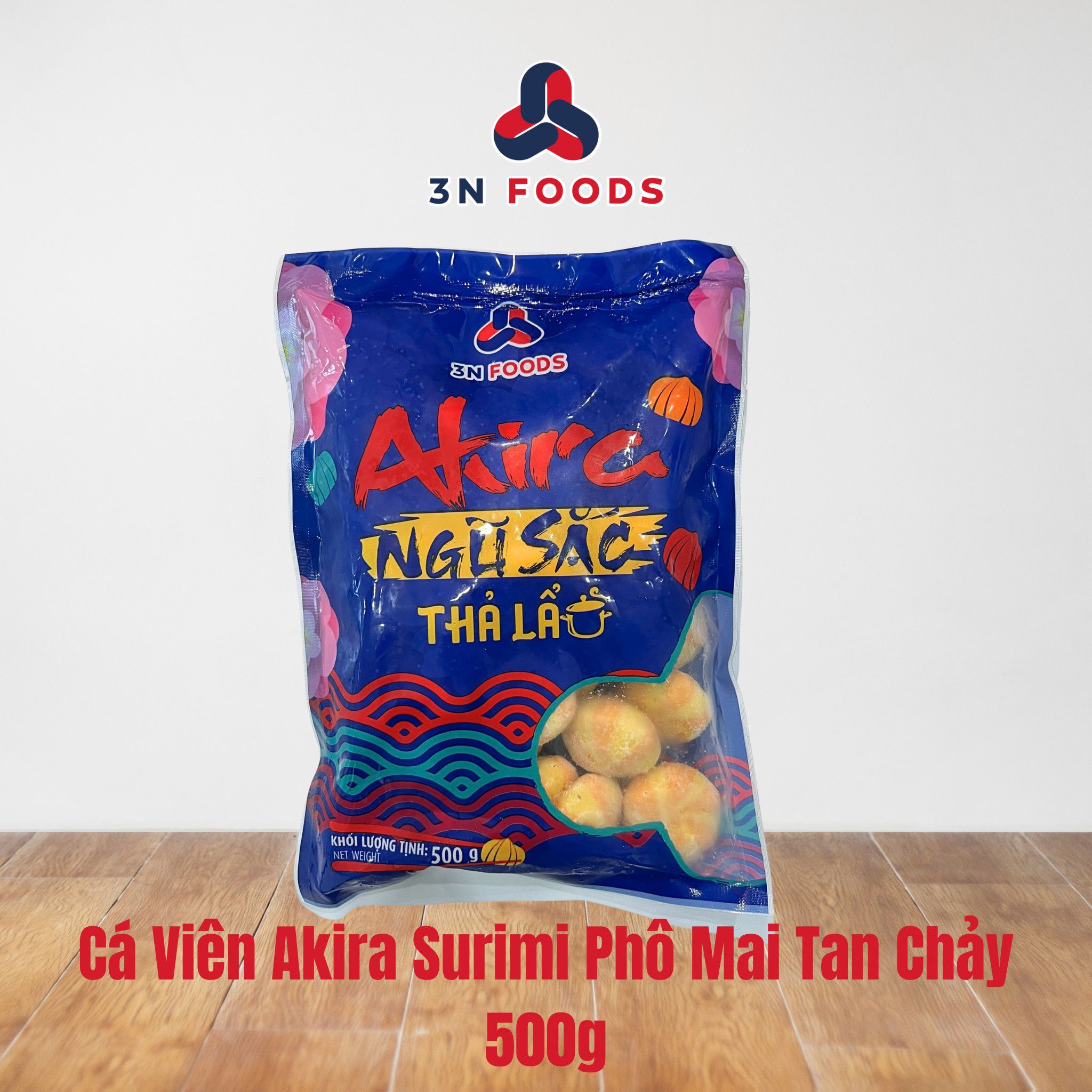  Cá viên Akira surimi nhân phô mai tan chảy 