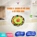 Combo 3 Sashimi Cá Hồi 200gr & Cá Trích Ép Trứng 160gr