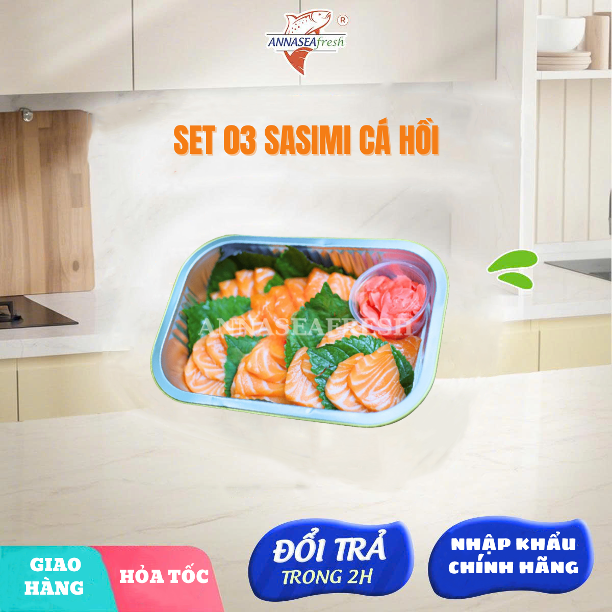  Set 3 Sashimi Cá Hồi 300gr 