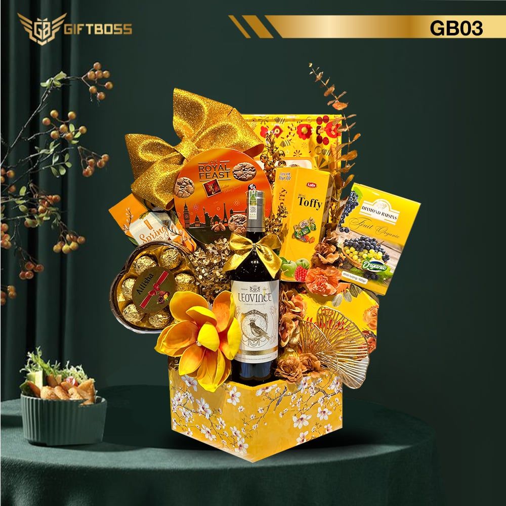  Giỏ Quà Tết Đẹp Sang Trọng 2024 GB03 - Gift Boss 