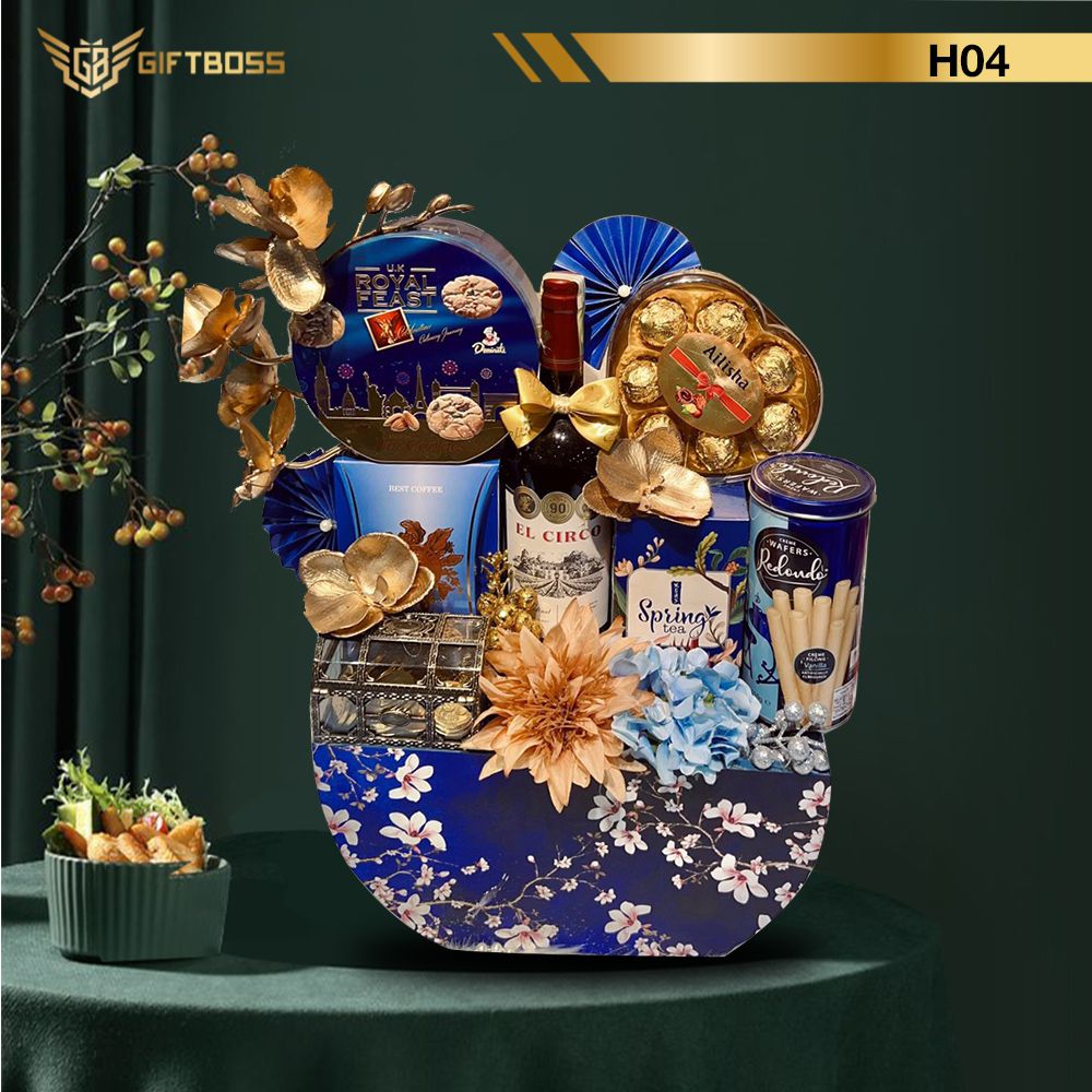  Hộp Quà Tết Đẹp Sang Trọng 2024 H04 - Gift Boss 