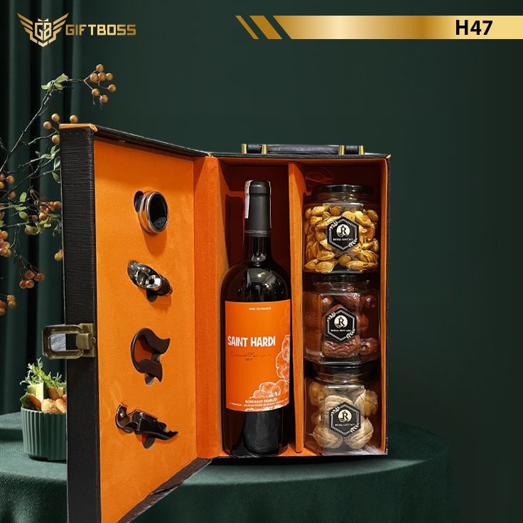  Hộp Quà Tết Đẹp Sang Trọng 2024 H47 - Gift Boss 