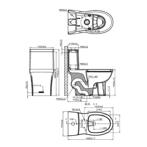  JOM-Bàn cầu 1 khối-11608-2-1/31K-1 