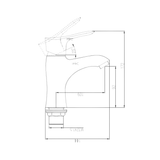  JOM-Vòi Lavabo Rửa Tay Nóng Lạnh-P32358-147/1B-Z 