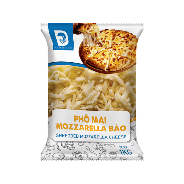  Phô mai mozzarella bào Dairy Delights 1kg 