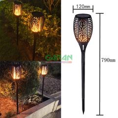 Đèn Năng Lượng Mặt Trời Trang Trí Sân Vườn Hình Ngọn Đuốc 51 Led, 96 Led