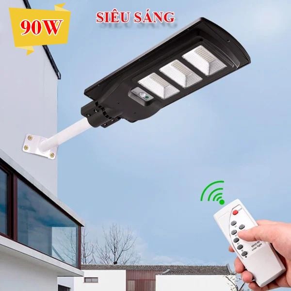 Đèn Năng Lượng Mặt Trời Ngoài Trời 90W 180 LED Siêu Sáng