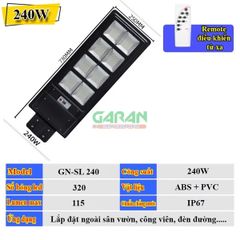Đèn Sân Vườn Năng Lượng Mặt Trời Tphcm 240W 320 Led