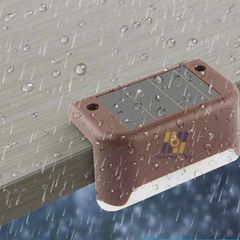 4 Đèn Năng Lượng Mặt Trời Có Cảm Biến Gắn Cầu Thang, Ban Công Bằng Nhựa ABS+PC