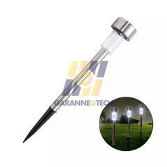 Đèn Trang Trí Quán Cafe Sân Vườn Năng Lượng Mặt Trời Dạng Ống, 1 Bóng Led Bằng Inox