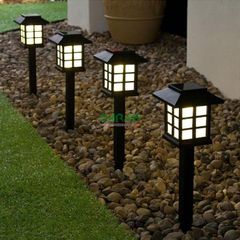 Đèn Trang Trí Sân Vườn Năng Lượng Mặt Trời Hình Ngôi Nhà Mái Bằng 1 Bóng Led