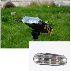 Đèn Chiếu Sáng Năng Lượng Mặt Trời Cho Bãi Cỏ, 3 Bóng Led, Bằng Nhựa ABS Có Điều Chỉnh Độ Sáng
