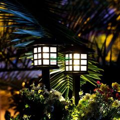 Đèn Trang Trí Sân Vườn Năng Lượng Mặt Trời Hình Ngôi Nhà Mái Bằng 1 Bóng Led