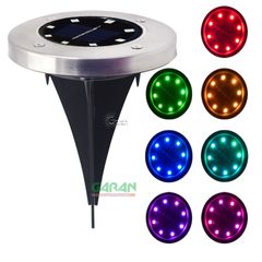 Đèn Led Trang Trí Sân Vườn Năng Lượng Mặt Trời Liền Thể Bằng Nhựa ABS+Inox