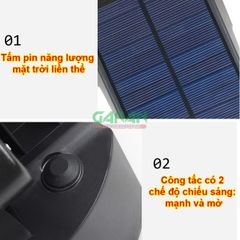 Đèn Chiếu Trang Trí Năng Lượng Mặt Trời 2W 20 Led