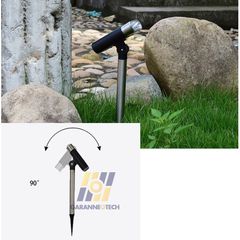 Đèn Chiếu Sáng Năng Lượng Mặt Trời Cho Bãi Cỏ, 3 Bóng Led, Bằng Nhựa ABS Có Điều Chỉnh Độ Sáng