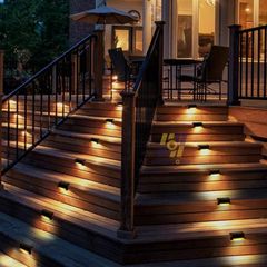 4 Đèn Năng Lượng Mặt Trời Có Cảm Biến Gắn Cầu Thang, Ban Công Bằng Nhựa ABS+PC