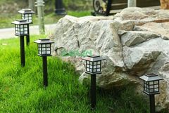 Đèn Trang Trí Sân Vườn Năng Lượng Mặt Trời Hình Ngôi Nhà Mái Bằng 1 Bóng Led