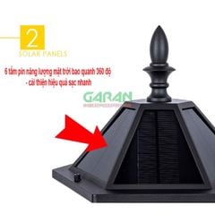 Đèn Trụ Cổng Năng Lượng Mặt Trời Kiểu Tân Cổ Điển Cho Biệt Thự, Villa