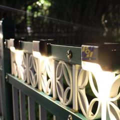 4 Đèn Năng Lượng Mặt Trời Có Cảm Biến Gắn Cầu Thang, Ban Công Bằng Nhựa ABS+PC