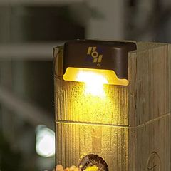 4 Đèn Năng Lượng Mặt Trời Có Cảm Biến Gắn Cầu Thang, Ban Công Bằng Nhựa ABS+PC