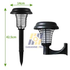 Đèn Diệt Muỗi, Diệt Côn Trùng Năng Lượng Mặt Trời Bằng Nhựa ABS, Ánh Sáng Trắng