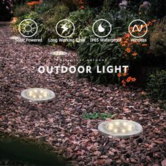 Đèn Led Trang Trí Sân Vườn Năng Lượng Mặt Trời Liền Thể Bằng Nhựa ABS+Inox