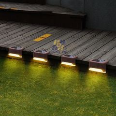 4 Đèn Năng Lượng Mặt Trời Có Cảm Biến Gắn Cầu Thang, Ban Công Bằng Nhựa ABS+PC