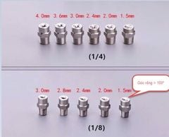 Béc Phun Nước Hình Nón Đặc (Full Cone) Góc Rộng 120° Cho Tháp Xử Lý Khí Thải SS304 DN15