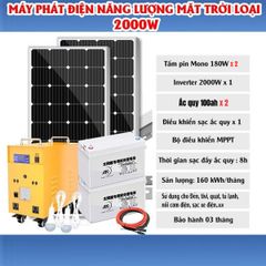 Máy Phát Điện Năng Lượng Mặt Trời Cho Gia Đình 500W - 10000W (Điện 220V)