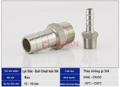 Nối Lục Giác - Đuôi Chuột Inox 304 1/2