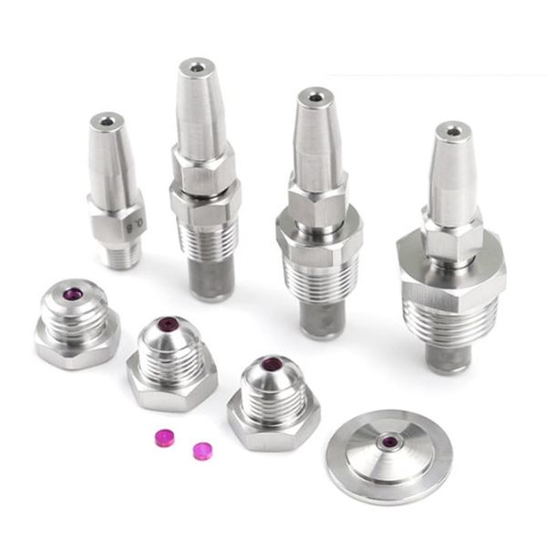 Béc Phun Inox Không Gỉ Thân Bằng Đồng Thau Khảm Bằng Ruby Hoặc Gốm Cắt Cạnh Nước