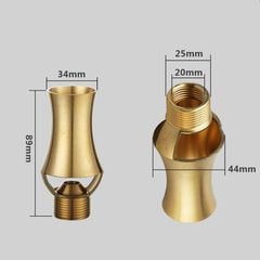 Đầu Phun Nước Nghệ Thuật Cây Thông Bằng Đồng Ren trong DN15 (1/2 Inch) - Ren ngoài DN20 (3/4 Inch)