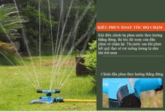 Béc Phun Nước Tưới Cây Tự Động 3 Trục Xoay 360° Dạng Cánh Bằng Nhựa ABS