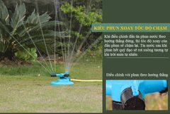 Béc Tưới Cây Phun Mưa Tự Động Xoay 360° Dạng Tròn Chất Liệu Nhựa ABS, Ống 3/4