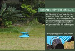 Béc Tưới Cây Phun Mưa Tự Động Xoay 360° Dạng Tròn Chất Liệu Nhựa ABS, Ống 3/4