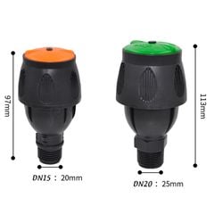 Béc Tưới Cây Công Nghiệp Tự Động Xoay Vòng MAG Tưới Sân Vườn, Bãi Cỏ, Tưới Rau DN15-20