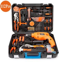 Bộ Dụng Cụ Sửa Chữa Đa Năng 112 Món Có Máy Khoan 220V, 550W