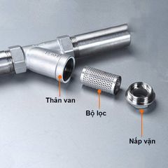 Bộ Lọc Chữ Y Inox 304 Ren Trong DN6 - DN100
